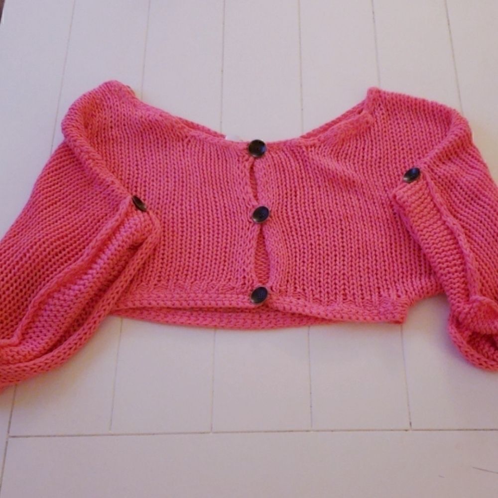 🎀SIMPLY Noelle coral colored cardigan‎